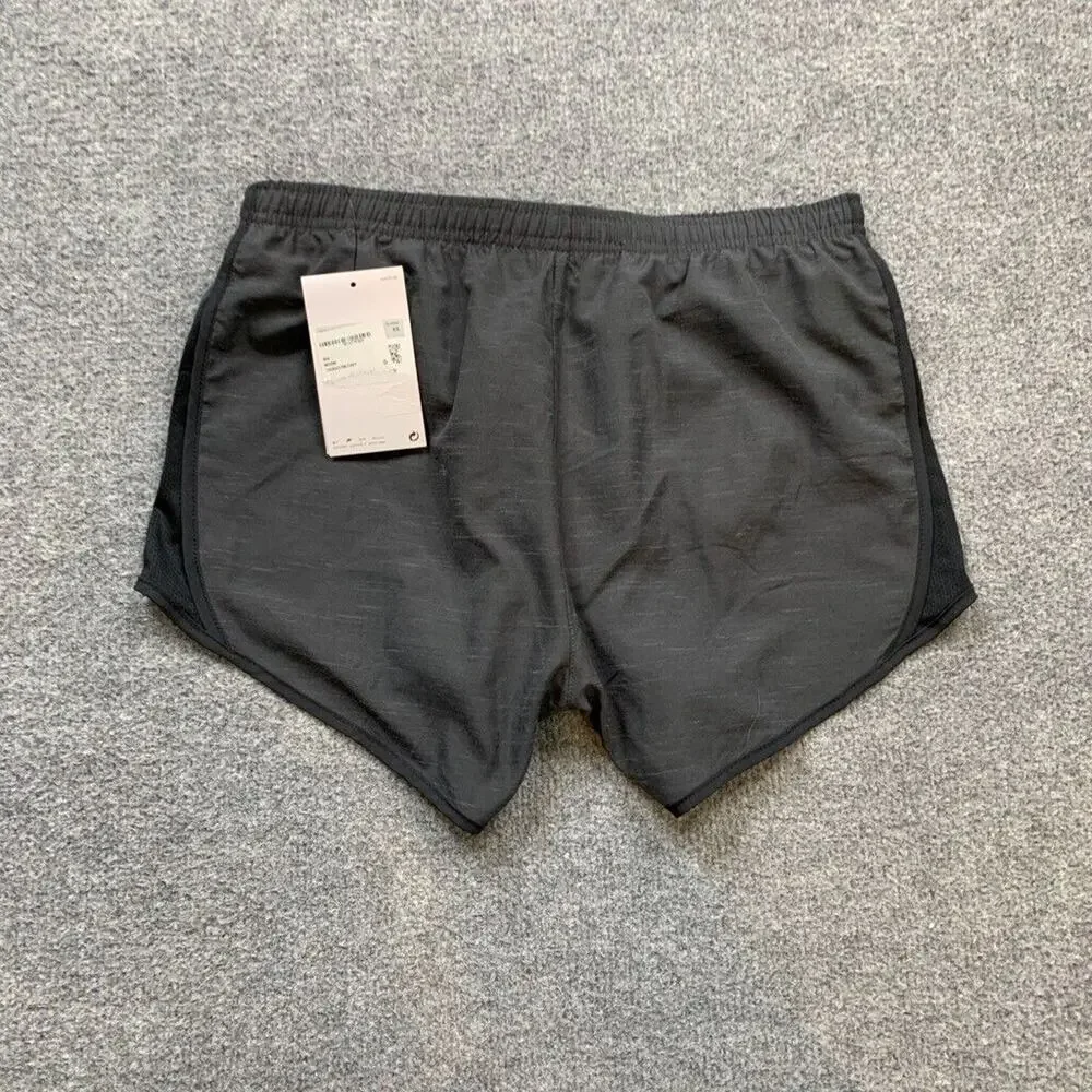 Nike Shorts Womens Extra Small Gotham Gray 10K Black‎ Dri Fit Running Lined